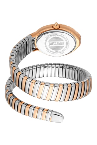 Stalen Quartz Horloge - Zilverkleurig en Roségoudkleurig