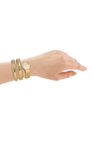 Stalen Quartz Horloge - Goudkleurig