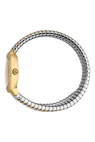 Stalen Quartz Horloge - Goudkleurig en Zilverkleurig