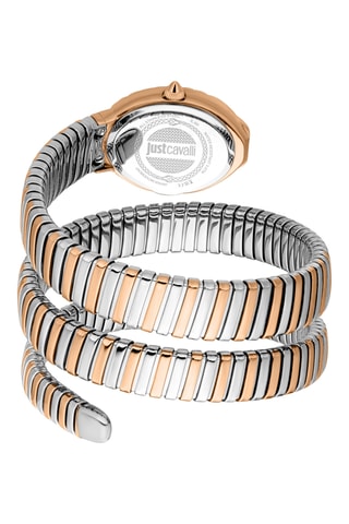 Stalen Quartz Horloge - Roségoudkleurig en Zilverkleurig