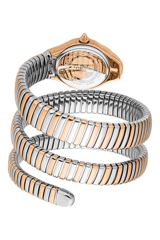 Stalen Quartz Horloge - Zilverkleurig en Roségoudkleurig