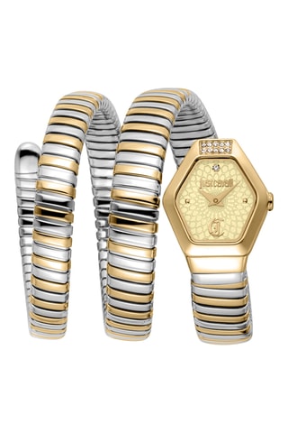 Stalen Quartz Horloge - Goudkleurig en Zilverkleurig