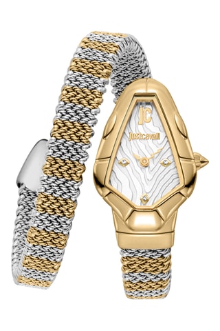 Stalen Quartz Horloge - Zilverkleurig en Goudkleurig