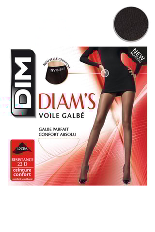 6 collant Diam's Voile Galbe - 22 denari - Nero