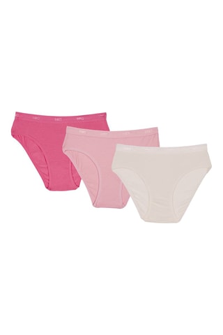 3 slip Les Pockets Ecodim - Rosa e beige