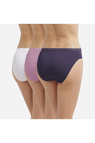 3 slip Les Pockets EcoDIM - Viola, bianco e rosa