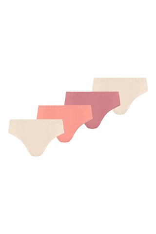 4 slip Ecodim - Beige, salmone e lampone