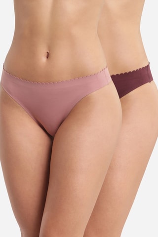 2 perizomi Body Touch - Rosa e bordeaux