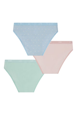 3 slip Pockets Coton - Malva, celeste e verde