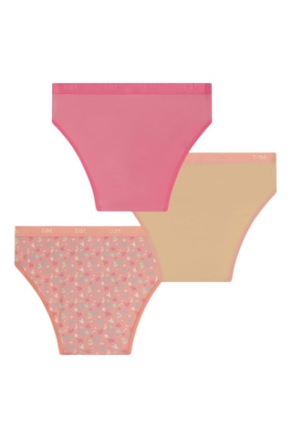3 slip Pockets Coton - Rosa, salmone e senape