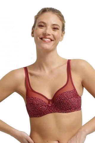 Reggiseno Generous Classic - Rosso mattone e nero