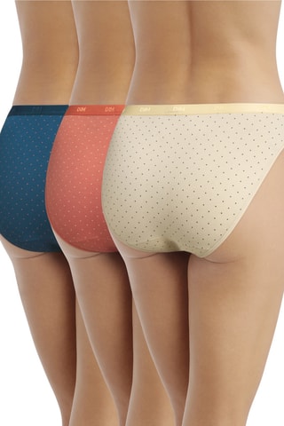 3 slip Les Pockets Coton - Giallo e rosso