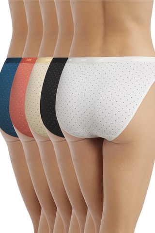 5 slip Les Pockets Coton - Bianco e nero