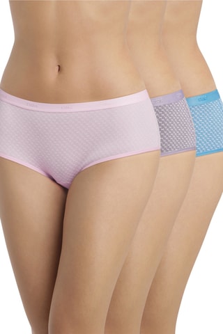 3 culotte Les Pockets Coton - Rosa e malva