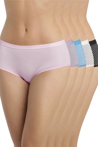 5 culotte Les Pockets Coton - Rosa e nero