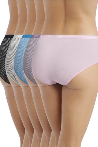 5 culotte Les Pockets Coton - Rosa e nero