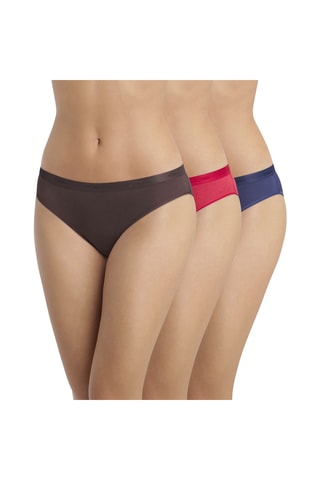 3 slip Les Pockets Ecodim - Marrone e rosso