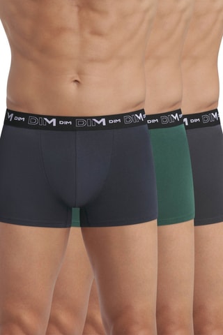 3 parigamba Coton Stretch - Antracite, verde e nero