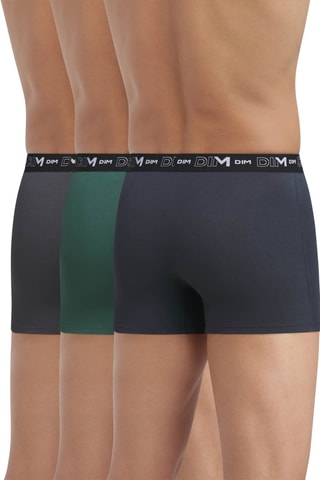 3 parigamba Coton Stretch - Antracite, verde e nero