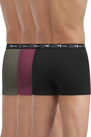 3 parigamba Coton Stretch - Nero, bordeaux e verde oliva