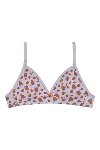Reggiseno triangolo I Pockets - Lilla e rosso 