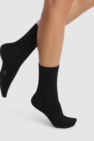 8 paia di calze Coton - 
Nero