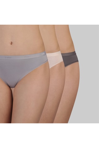 3 slip Les Pockets EcoDIM - Taupe, rosa e grigio 