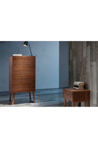 Mesa de cabeceira Imitação de nogueira