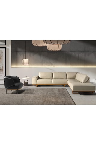 Sofá de canto direito - Bege