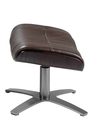 Apoio para os pés - Castanho-escuro - Em couro