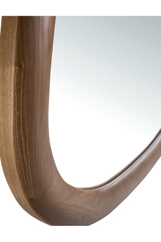 Espelho em madeira - 95 x 75 x 3 cm - Natural