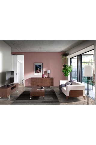 Sofá - Branco e castanho - 3 lugares - Em couro de vaca