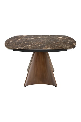 Mesa de refeição extensível em nogueira - 135 x 75 x 90 cm