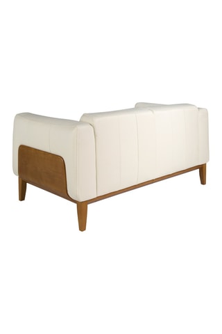 Sofá - Branco 2 lugares - Em couro