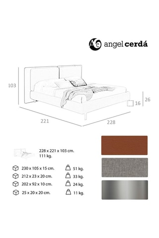 Cama em pinho - Área de deitar 180 x 200 cm