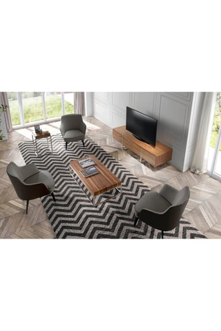 Móvel TV 2 portas em nogueira - 180 x 56 x 46 cm