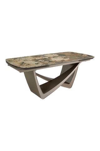 Table extensible en marbre de porcelaine - 200 x 76 x 100 cm