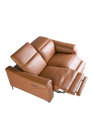 Sofá - Castanho - 2 lugares - Em couro