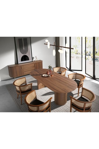 Table à manger en noyer - 240 x 75 x 105 cm