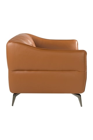 Sofá - Castanho - 3 lugares - Em couro