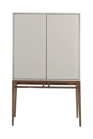 Aparador 2 portas - Branco e natural - 90 x 150 x 40 cm