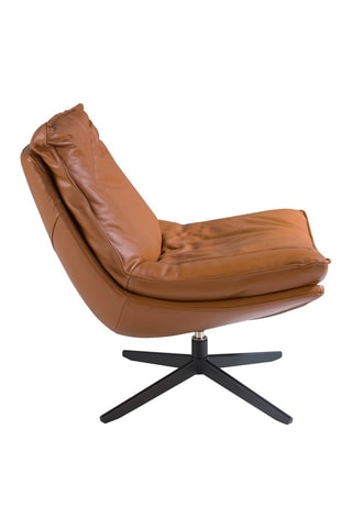 Cadeirão - Castanho e preto - Em couro