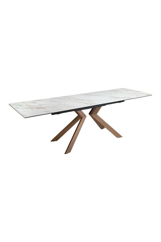 Table à manger extensible en marbre de porcelaine