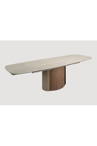 Mesa de refeição extensível em mármore - 180 x 100 x 76 cm