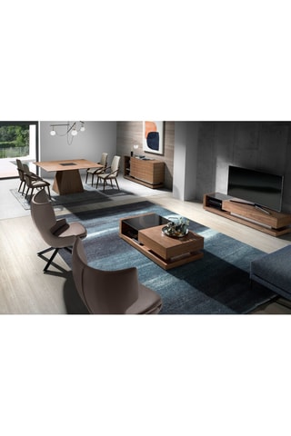 Móvel TV com 3 gavetas - Natural e preto - 180 x 45 x 38 cm