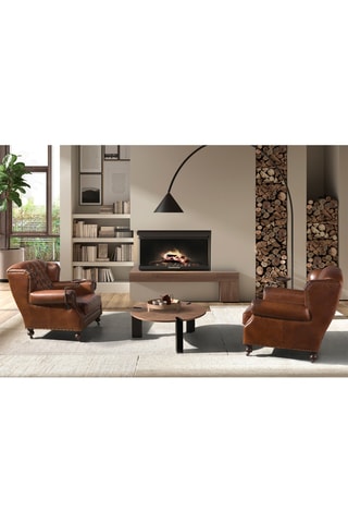 Cadeirão - Castanho -­ Em couro