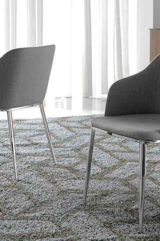 2 cadeiras Cinzento e prateado