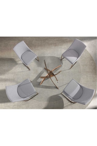 Table à manger en verre - 140 x 75 x 140 cm