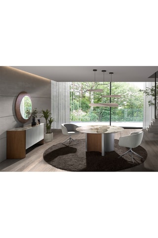 Table à manger en porcelaine - 150 x 75 x 150 cm