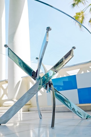 Table à manger en verre  - 130 x 130 x 75 cm